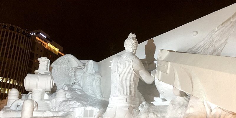 FF7の雪像